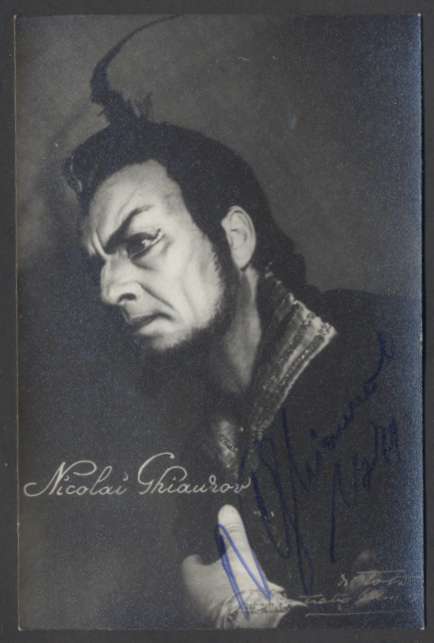 Real Photo Nicolai Ghiaurov Bulgarian Opera Bass Original Signature.